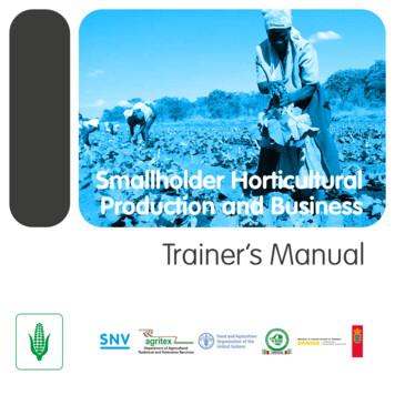 Trainer’s Manual - SNV