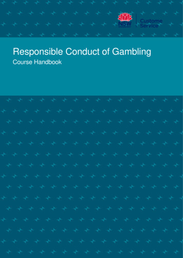 Responsible Conduct Of Gambling - Liquor & Gaming NSW