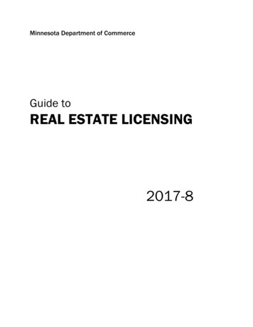 Guide To REAL ESTATE LICENSING 2017-8
