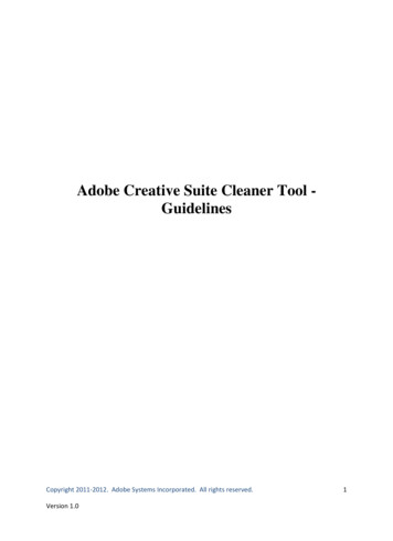 Adobe Creative Suite Cleaner Tool - Guidelines