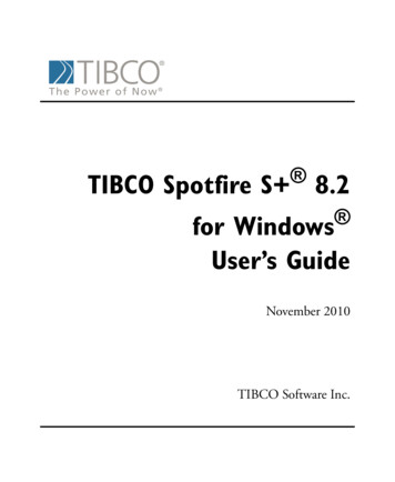 Spotfire S 8 For Windows User’s Guide