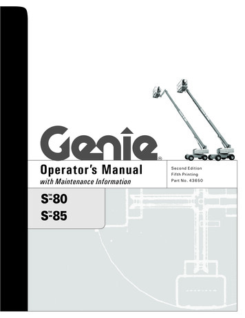 Operator’s Manual Second Edition Fifth Printing With .