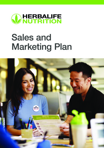 Sales And Marketing Plan - MyHerbalife 