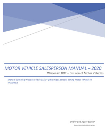 Motor Vehicle Salesperson