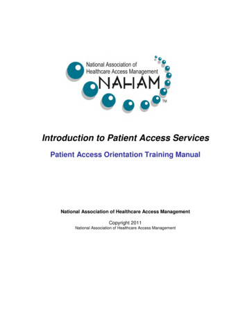 Intro To Patient Access Services Sample