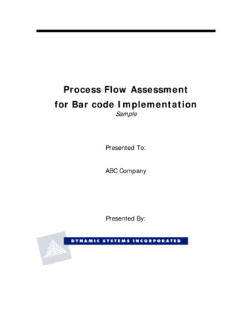 Process Flow Assessment For Bar Code Implementation
