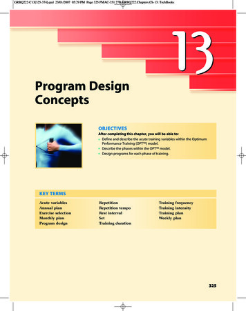 Program Design Concepts - Lippincott Williams & Wilkins