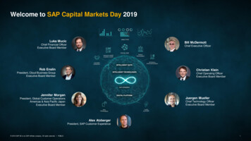 SAP Capital Markets Day 2019 Presentation