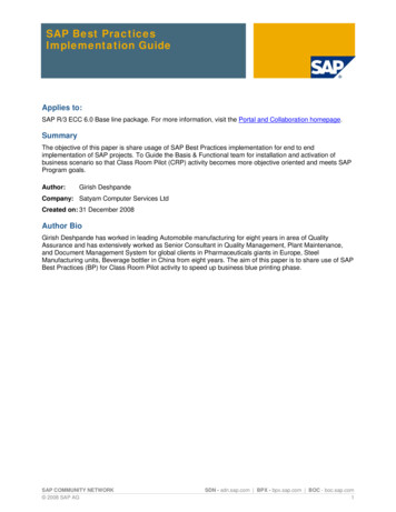 SAP Best Practices Implementation Guide