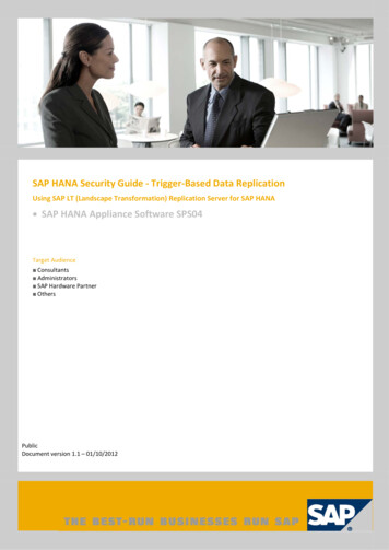SAP HANA Security Guide - Trigger-Based Data Replication