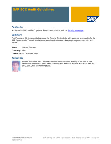 SAP ECC Audit Guidelines