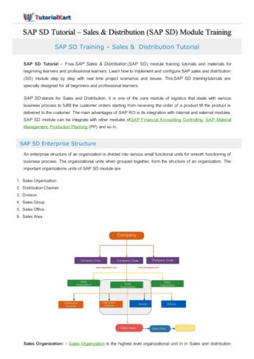 SAP SD Tutorial - Sales & Distribution (SAP SD) Module .