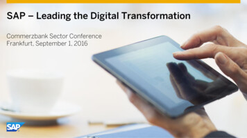 SAP Leading The Digital Transformation