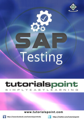 SAP Testing - Tutorialspoint