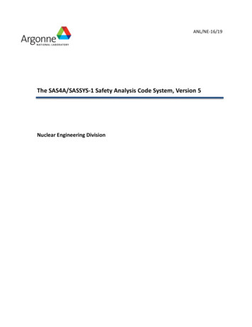 The SAS4A/SASSYS-1 Safety Analysis Code . - Wiki.anl.gov