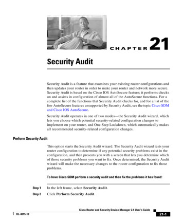 Security Audit - Cisco