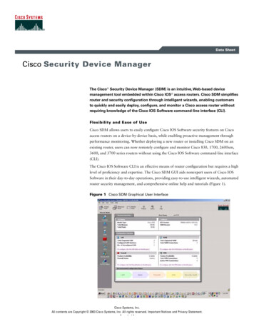 Cisco Security Device Manager