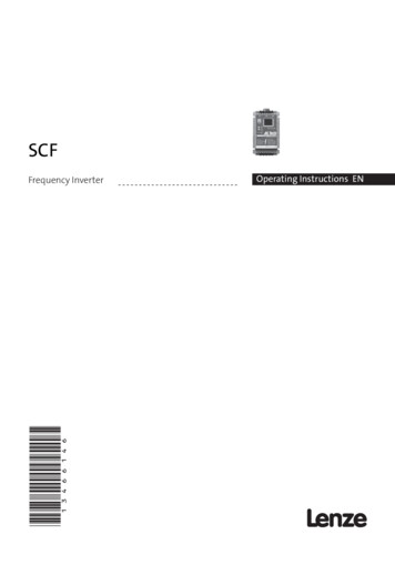 Operating Instructions SF SCF Frequency Inverter - Lenze