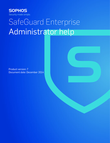 SafeGuard Enterprise Administrator Help