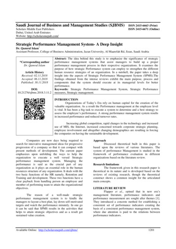 Strategic Performance Management System- A Deep Insight
