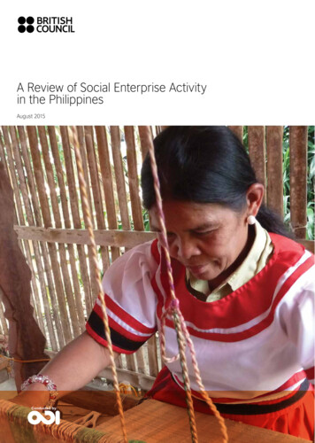 A Review Of Social Enterprise Activity In The Philippines