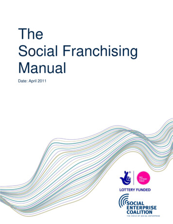 The Social Franchising Manual - Social Enterprise