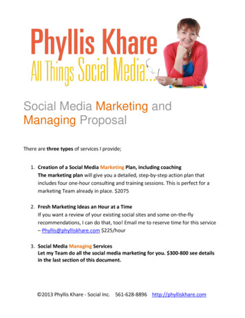 Social Media Marketing And Managing Proposal - Template