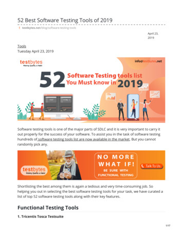 52 Best Software Testing Tools Of 2019