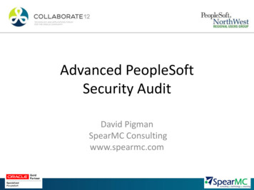 Advanced PeopleSoft Security Audit