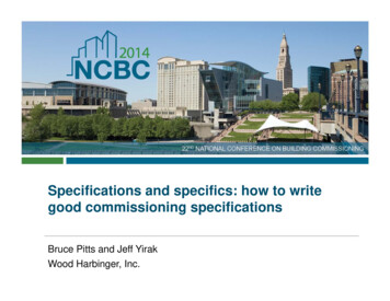 Specifications And Specifics: How To Write Good .