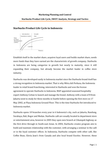 Starbucks Product Life Cycle In Indonesia