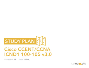 STUDY PLAN Cisco CCENT/CCNA ICND1 100-105 V3