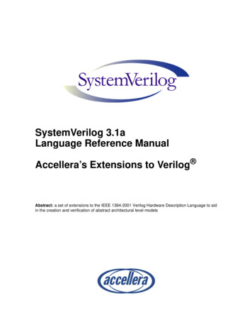 SystemVerilog 3.1a Language Reference Manual