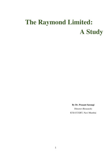 The Raymond Limited: A Study - ICSI - Home