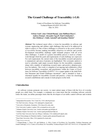 The Grand Challenge Of Traceability (v1.0)