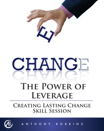 The Power Of Leverage - Tony Robbins