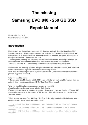 The Missing Samsung EVO 840 - 250 GB SSD Repair Manual