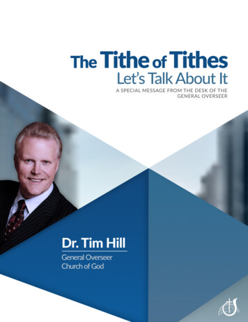 The Tithe Tithes Let’s Talk About It
