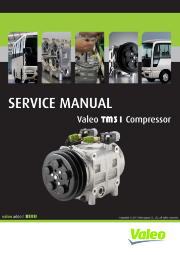 SERVICE MANUAL - Valeo Compressors