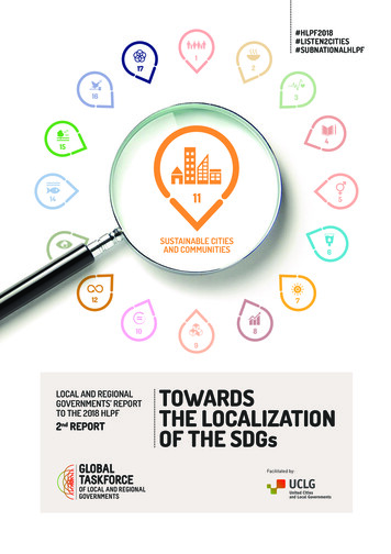 TOWARDS THE LOCALIZATION OF THE SDGs - UCLG