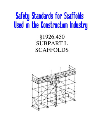 §1926.450 SUBPART L SCAFFOLDS - OSHA