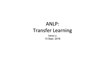 Transfer Learning ANLP - WordPress 