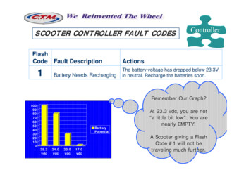 SCOOTER CONTROLLER FAULT CODES Controller