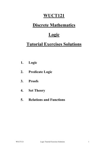 WUCT121 Discrete Mathematics Logic Tutorial Exercises .