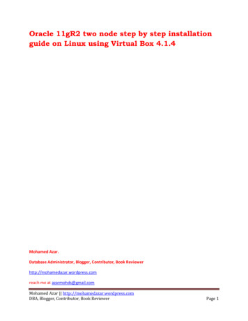Oracle 11gR2 Two Node Step By Step Installation Guide On .