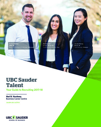 UBC Sauder Talent Report - UBC Sauder School Of Business