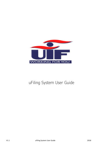 UFiling System User Guide