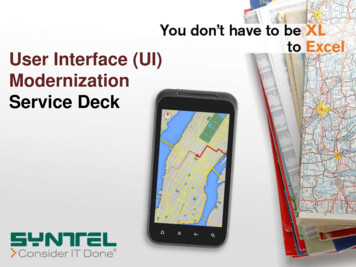 User Interface (UI) Modernization Service Deck