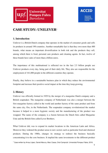 CASE STUDY: UNILEVER - ACCID