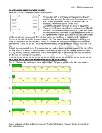 READING MEASURING DEVICES NOTES